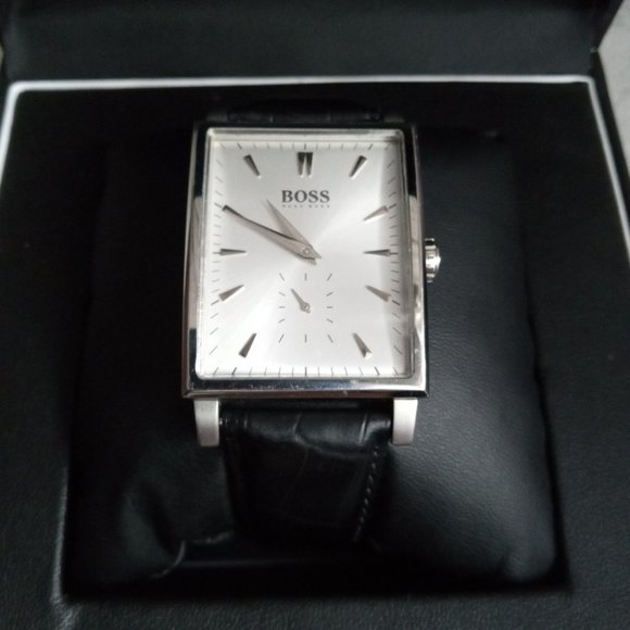 Hugo Boss Rectangular White Dial Men's Watch - Picture 12 of 13
